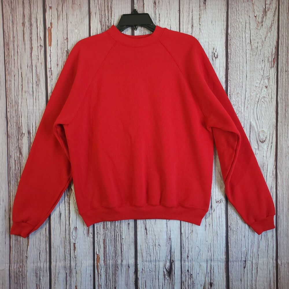 Tultex 90s Vintage Red Sweatshirt Mens Medium Pullover